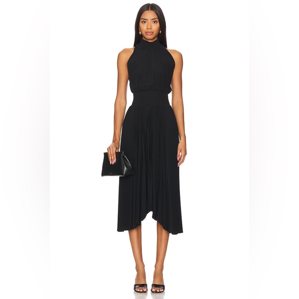 ALC Asymmetrical Halter Midi Dress